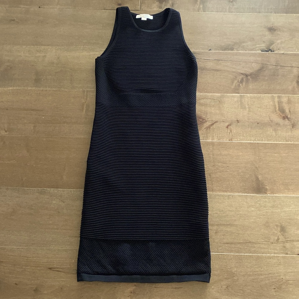 Michael Kors ribbed knit tank midi dress, size M, black, EUC - Picture 2 of 11